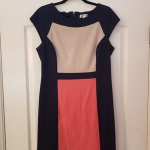 Colorblock Office Dress